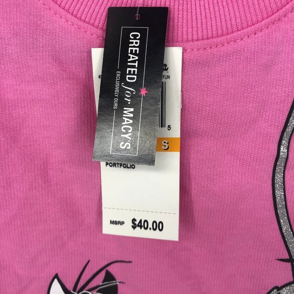 Looney Tunes Pink Crop Top Juniors Small - Picture 3 of 7